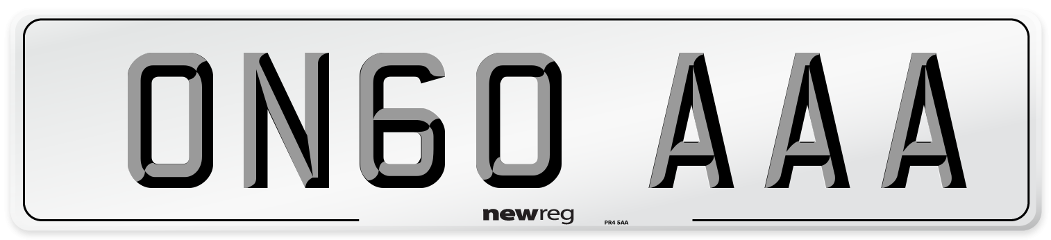 ON60 AAA Number Plate from New Reg